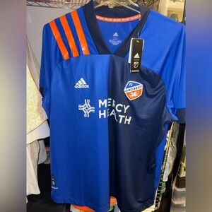 New with tags Adidas Blue and Orange FC Cincinnati Jersey